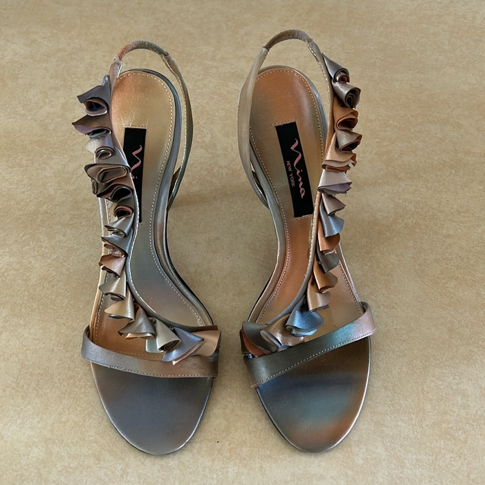 Nina Iridescent Floral Heels